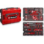 Einhell E-CASE 80-tlg. Werkzeugkoffer (Werkzeug-Set im robusten, stapelbaren Kunststoffkoffer)