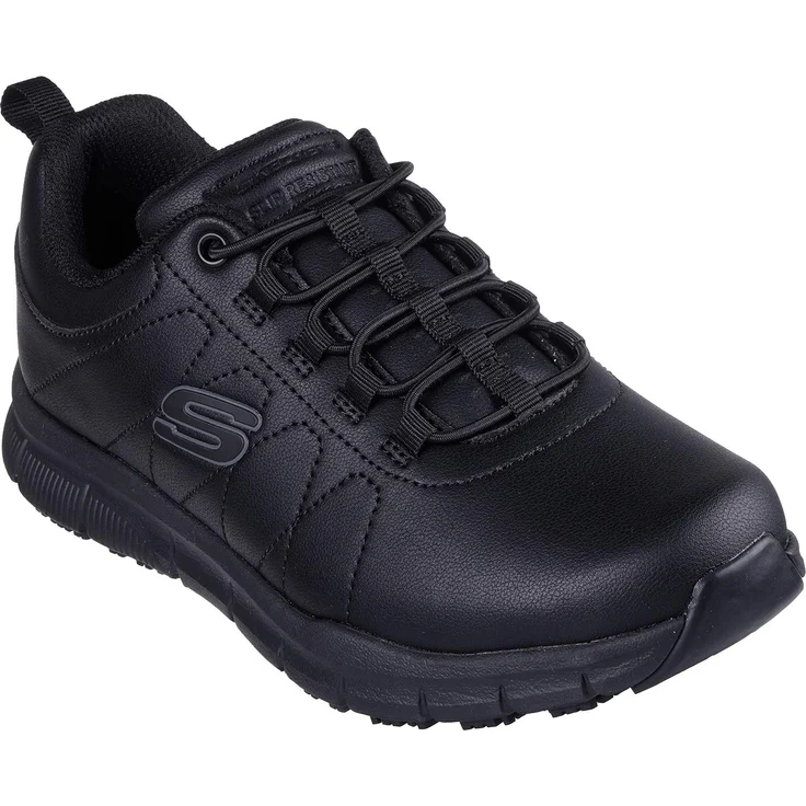 Skechers NAMPA-BEJA Damen Sicherheitsschuhe, rutschfeste Arbeitsschuhe mit Memory Foam, schwarz, Schuhgröße 41 EU – Bild 1