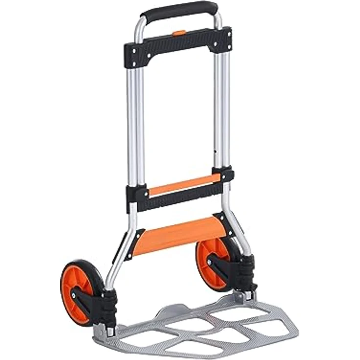 VEVOR Sackkarre Klappbar 125kg, Verstellbarer Griff, Aluminiumlegierung, Schwarz – Bild 5
