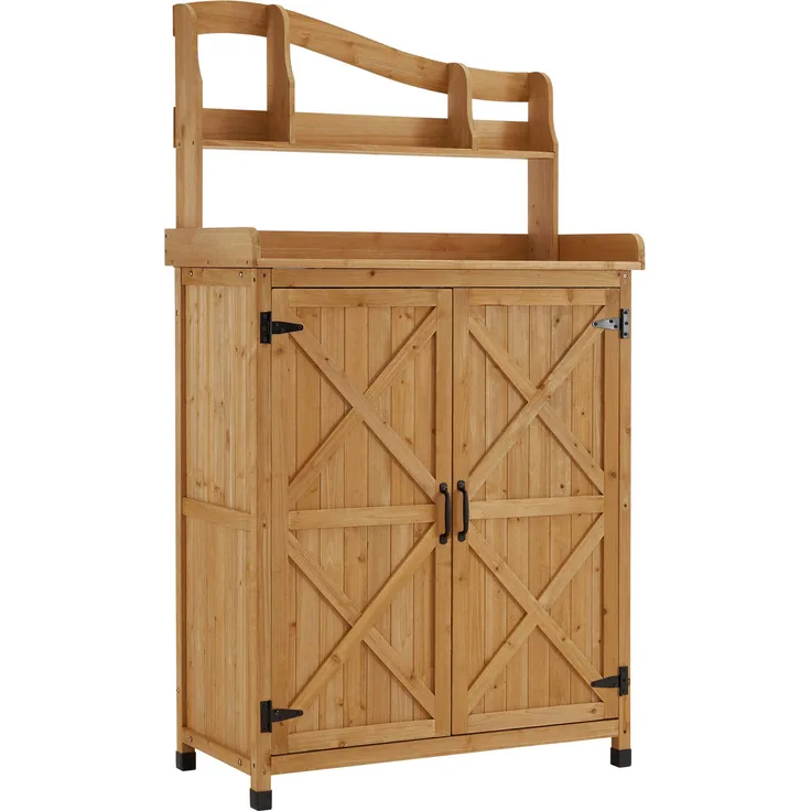 MCombo Pflanztisch MCombo Holz Gärtnertisch Blumentisch 0439, hochwertiges Tannenholz, funktionale Raumaufteilung