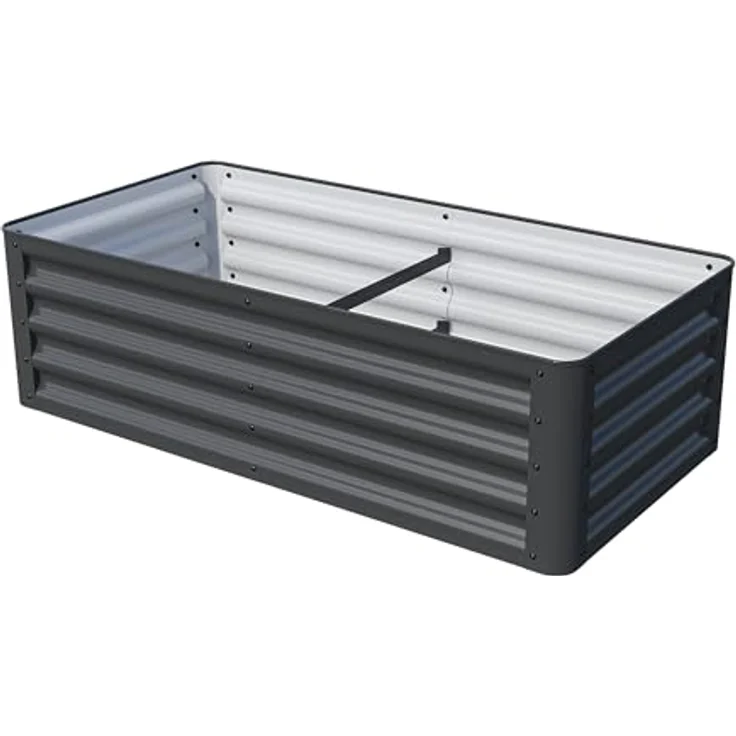 GFP PRIMEYARD Hochbeet LUCA anthrazit Stahlkonstruktion 120x60x35 cm, langlebig und robust – Bild 3
