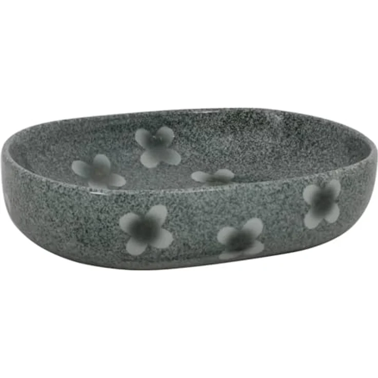 vidaXL Waschbecken Aufsatzwaschbecken Blau Oval 59x40x14 cm Keramik, Handgefertigt mit minimalistischer Eleganz – Bild 1