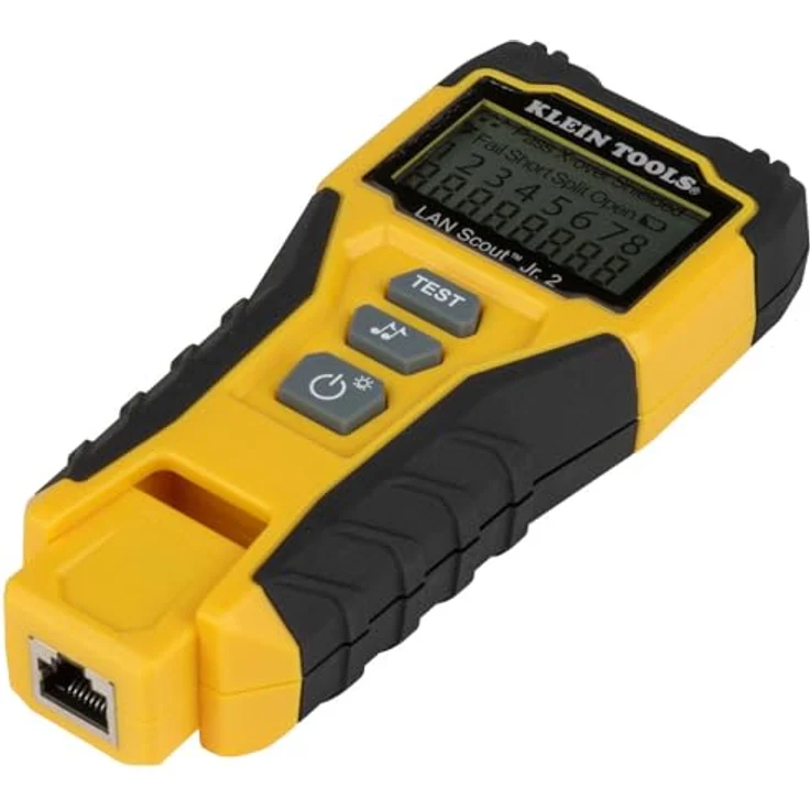 Klein Tools LAN Scout Junior 2, Multimeter und Kabeltester für CAT 5e/6/6A mit beleuchtetem Display und intuitiver Benutzeroberfläche – Bild 10