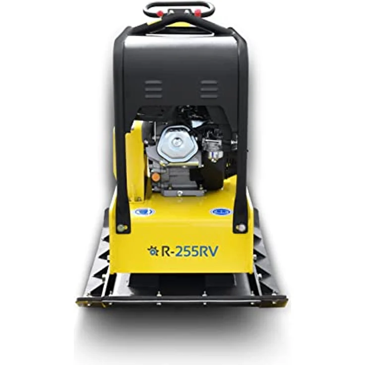 BAMATO Rüttelplatte R-255RV mit Vor- und Rücklauf, max. 3750 vpm, inkl. Gummimatte und Fahrwerk – Bild 4