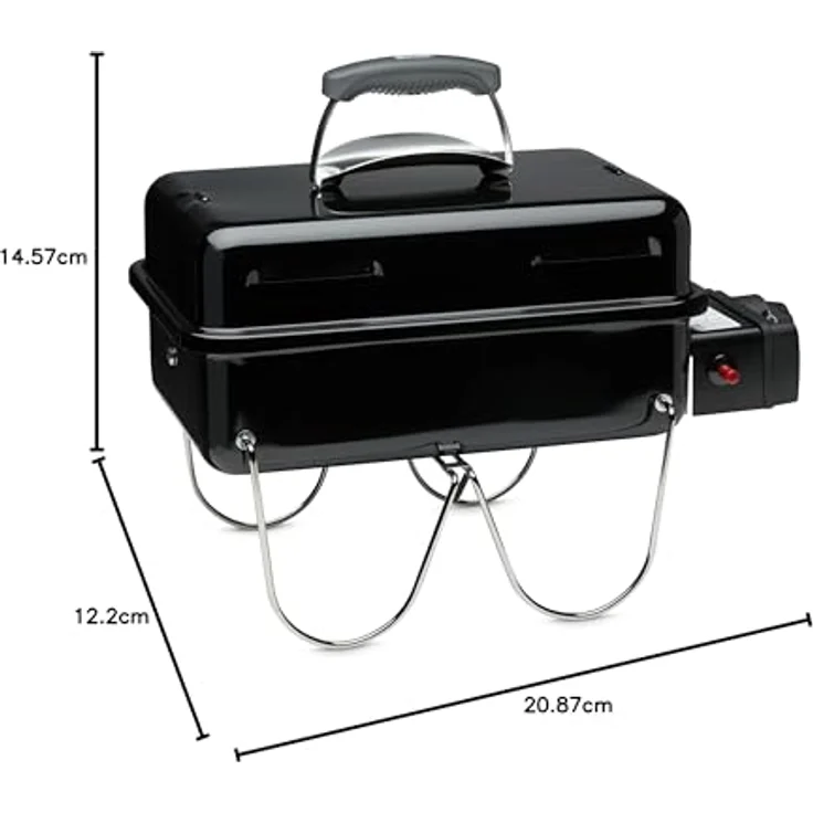 Weber Go-Anywhere, tragbarer Gasgrill mit 2100 W, 1 Zone, porzellanemaillierter Deckel, zuverlässige Zündung – Bild 20