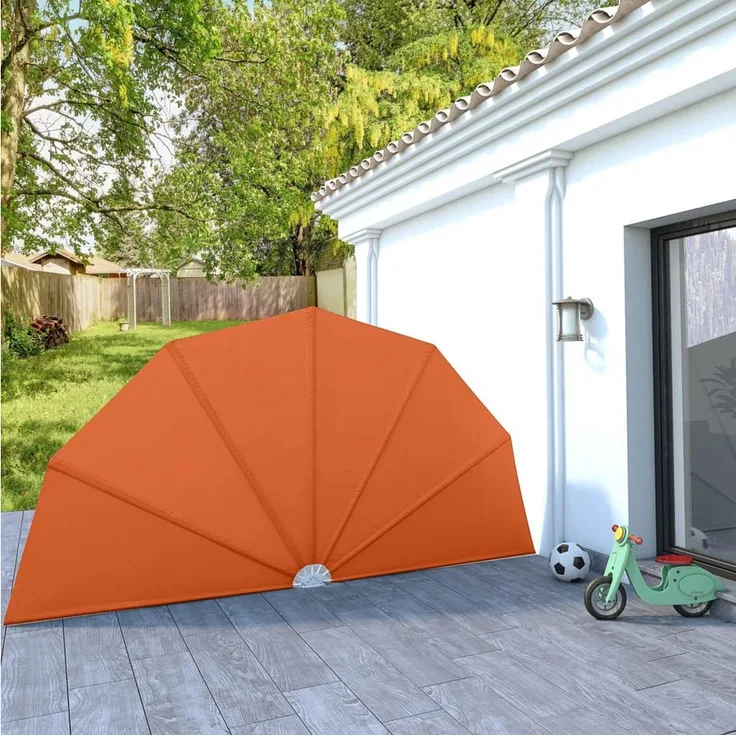 furnicato Markise Faltbarer Terrassen-Seitenfächer, Terracotta-Rot, 200 cm, wasser- und schmutzabweisend, UV- und witterungsbeständig