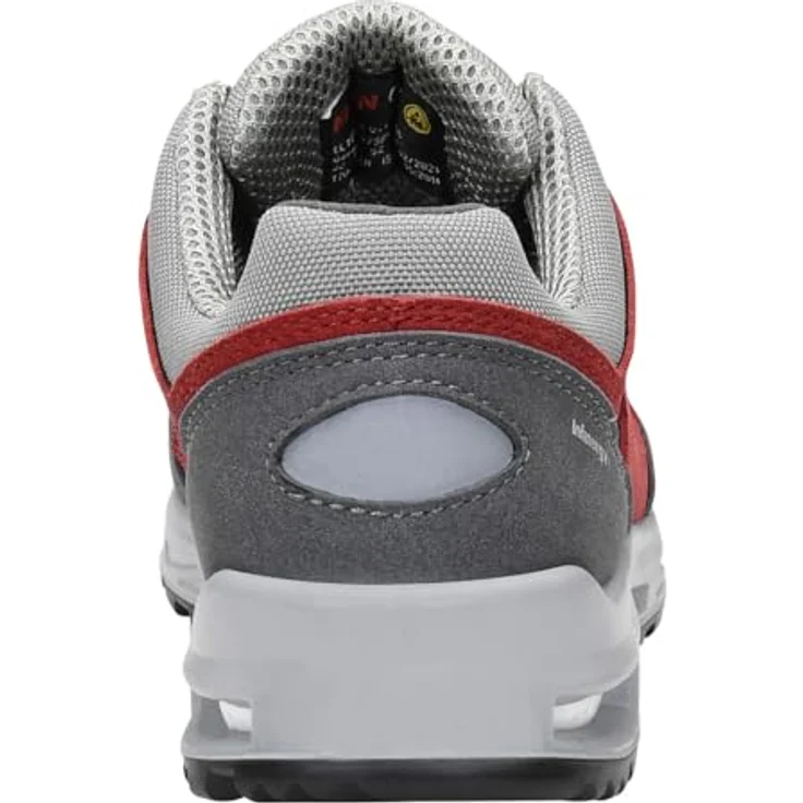 ELTEN TRAVIS XXT grey-red Easy ESD S1 Sicherheitsschuh, atmungsaktiv mit PU/PU Sohle, gepolsterter Lasche und ESD-fähiger Einlegesohle – Bild 6