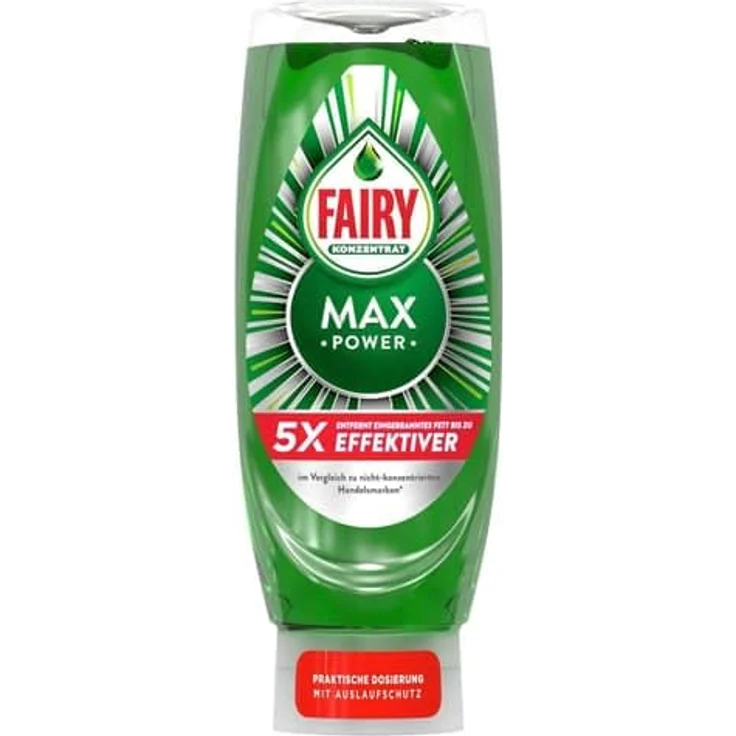 Fairy Max Power Geschirrspülmittel, hochkonzentriertes Spülmittel mit Auslaufschutz, 545 ml, biologisch abbaubar – Bild 2