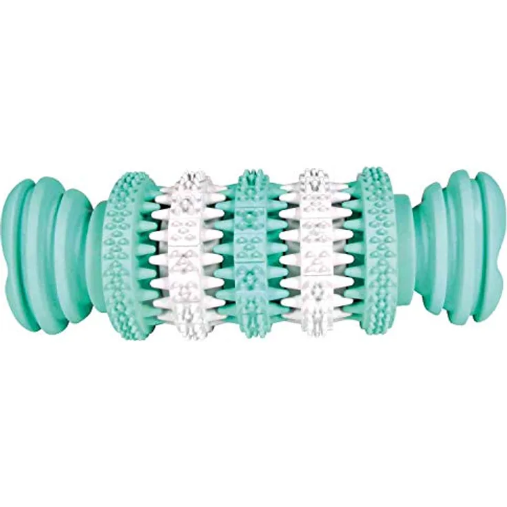 Trixie 32944 Denta Fun Knochen, Mintfresh, Naturgummi, 15 cm - Zahngesundheit für Hunde, Minzgeschmack, 15 cm