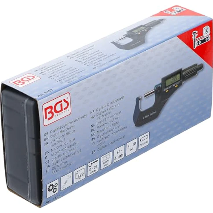 BGS 8427 | Digital-Bügelmessschraube | 0 - 25 mm | Digitaler Mikrometer / Mikro-Messschieber – Bild 4