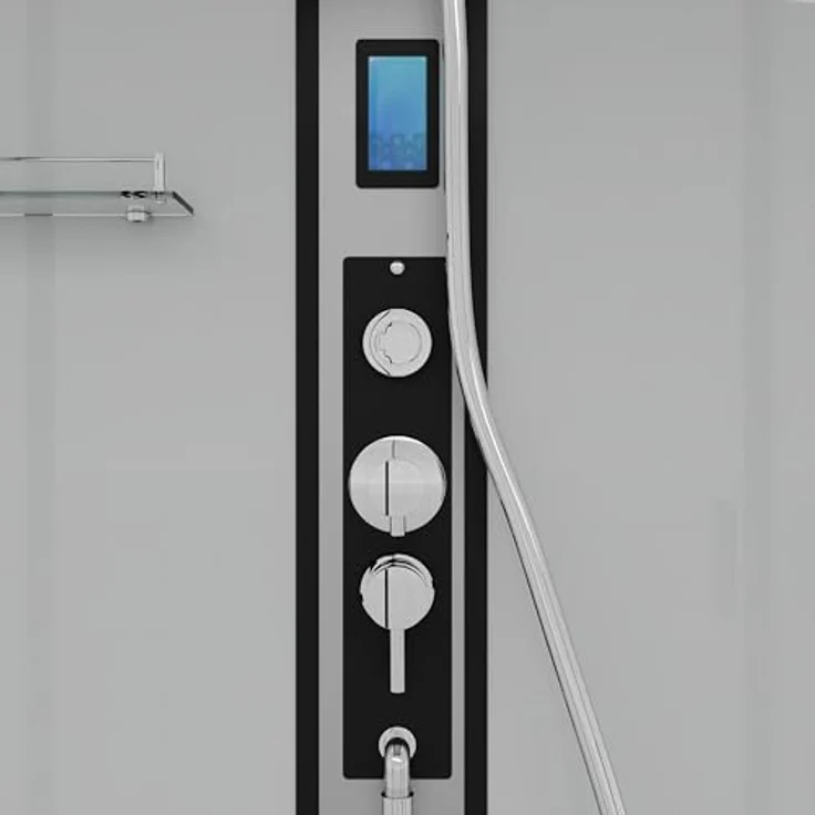Sanotechnik Komplettdusche BOSTON, BxT: 120x90 cm, Einscheibensicherheitsglas, mit integriertem Bluetooht, Radio und LED-Beleuchtung – Bild 5