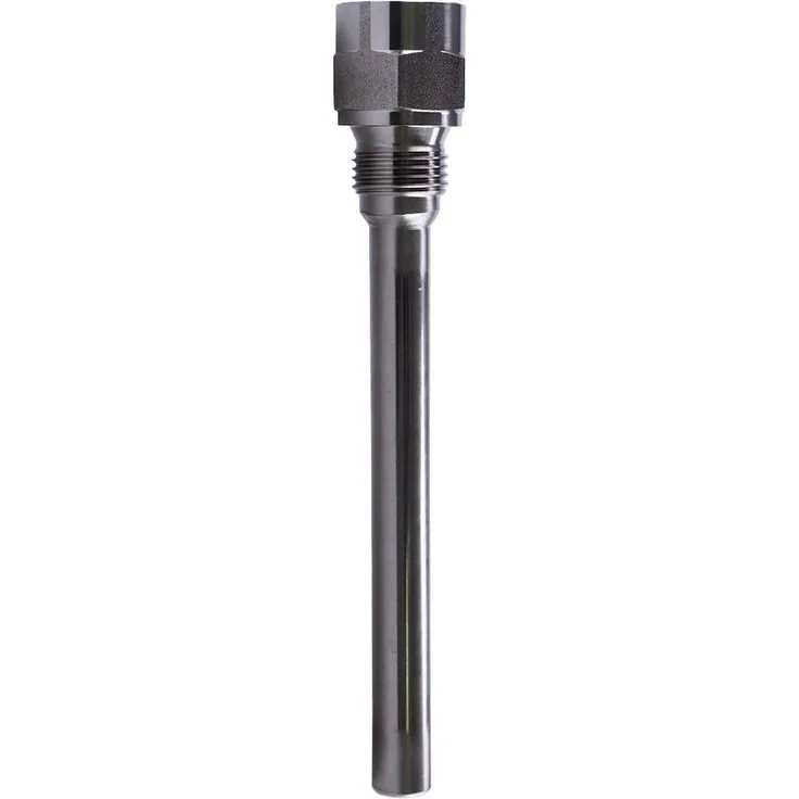 Jumo 00044863 Schutzhülse, zylindrische Edelstahlhülse G 1/2 für Thermoelemente, 0-400 °C, 11 x 160 mm
