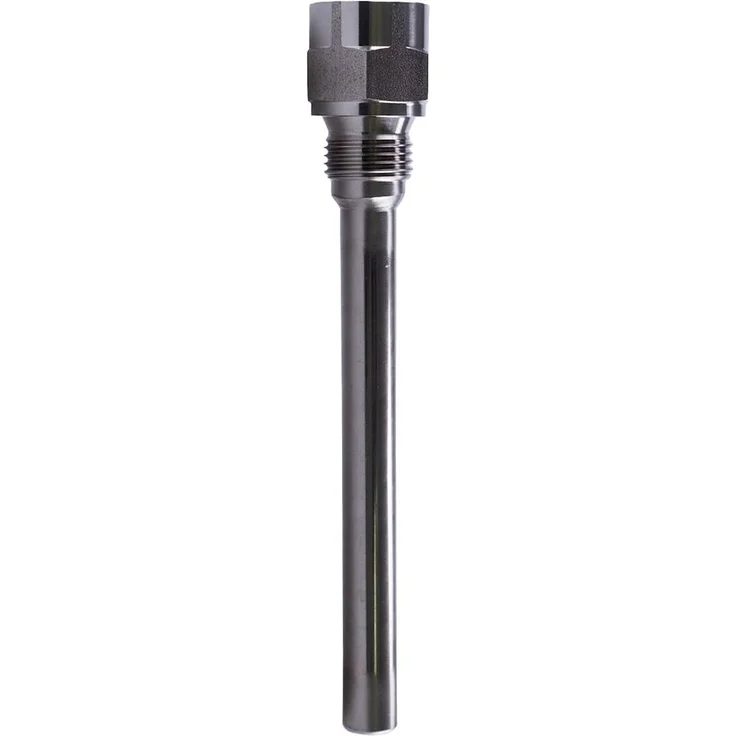 Jumo 00044863 Schutzhülse, zylindrische Edelstahlhülse G 1/2 für Thermoelemente, 0-400 °C, 11 x 160 mm