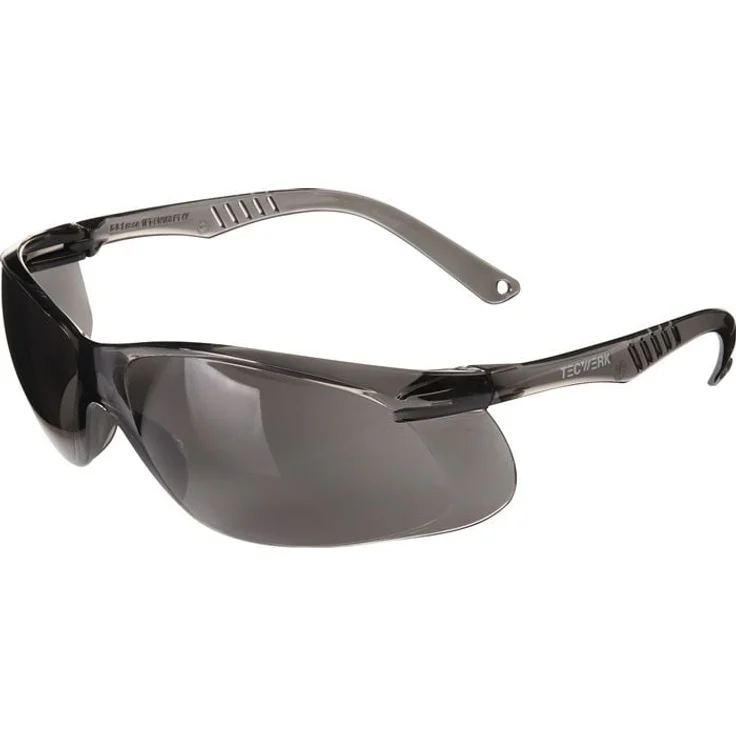 AS Arbeitsschutz GmbH Schutzbrille Daylight One EN 166, schwarze Bügel, smoke Polycarbonatscheibe, kratzfest, 100 % UV-Schutz, beschlagfrei
