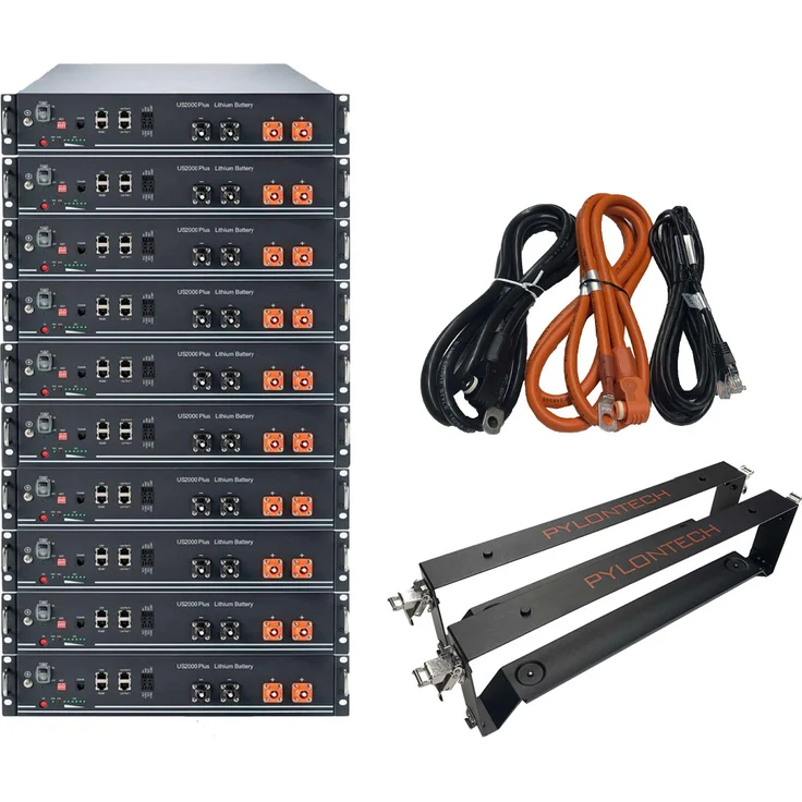 Pylontech 24 kWh Solarspeicher LiFePo4 mit BMS, Halterung und Kabel