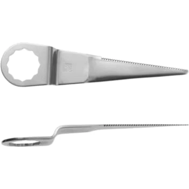 Fein Stichsägeblatt MESSER 2er Pack, verzahnt, Z-Biegung, 120 mm Gesamtlänge, geeignet für Karosserieanbauteile – Bild 1