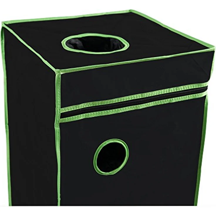 Zelsius Gewächshaus Grow Tent 140 x 140 x 200 cm grau/schwarz Pflanzenzucht Indoor – Bild 3
