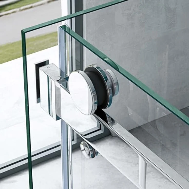 Mai & Mai Ravenna17-2 Komplettdusche U-FORM, Duschabtrennung mit Schiebtür, 8mm ESG Klarglas, NANO-Beschichtung, BxT: 100x75 cm – Bild 3