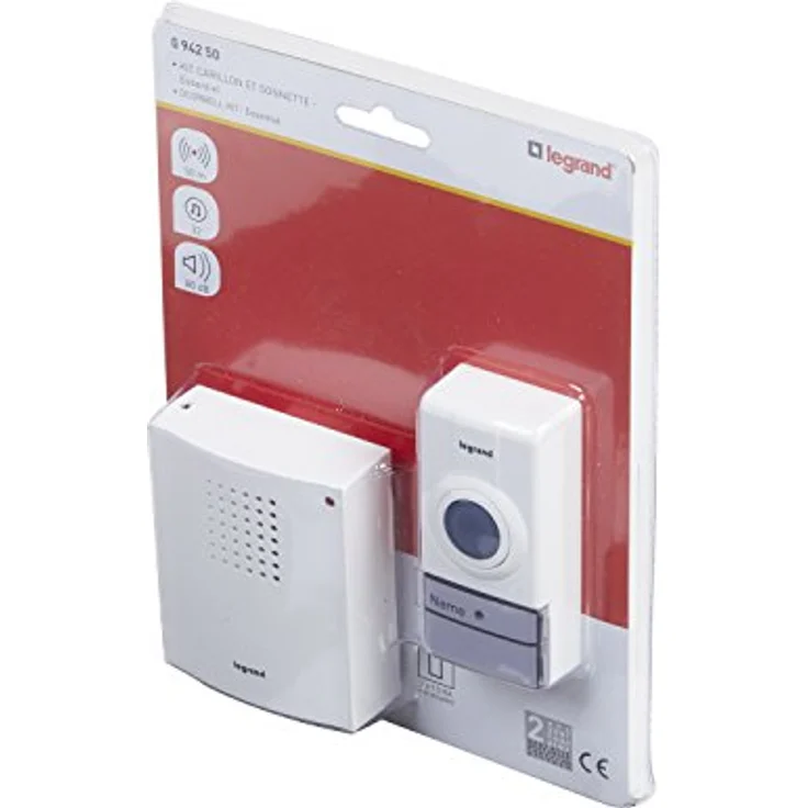 Legrand, Funkklingel-Set schnurlos mit 50m Reichweite, 32 Melodien, Schutzart IP44, batteriebetriebene Klingel, 094250 – Bild 6