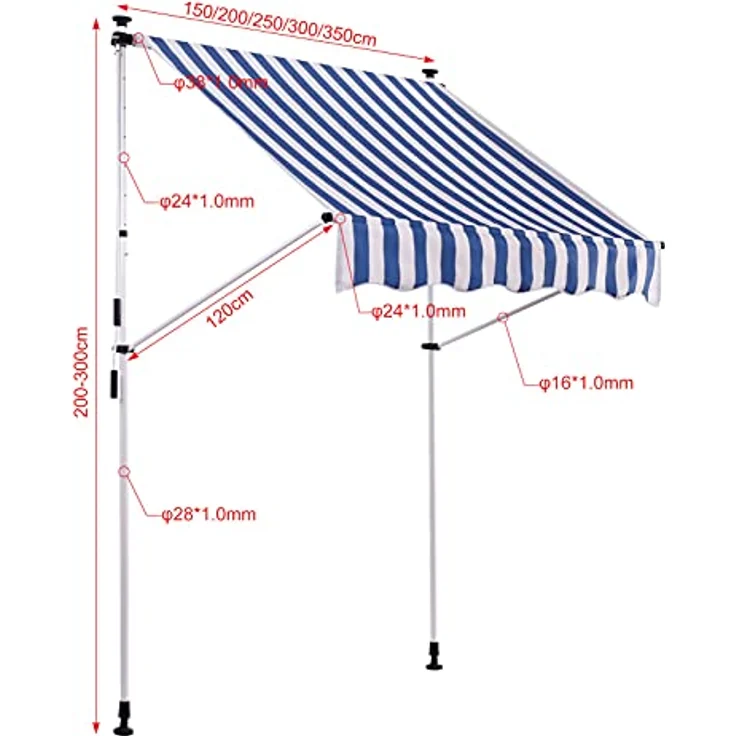 Klemmmarkise Westerly 350x120 cm – Bild 9
