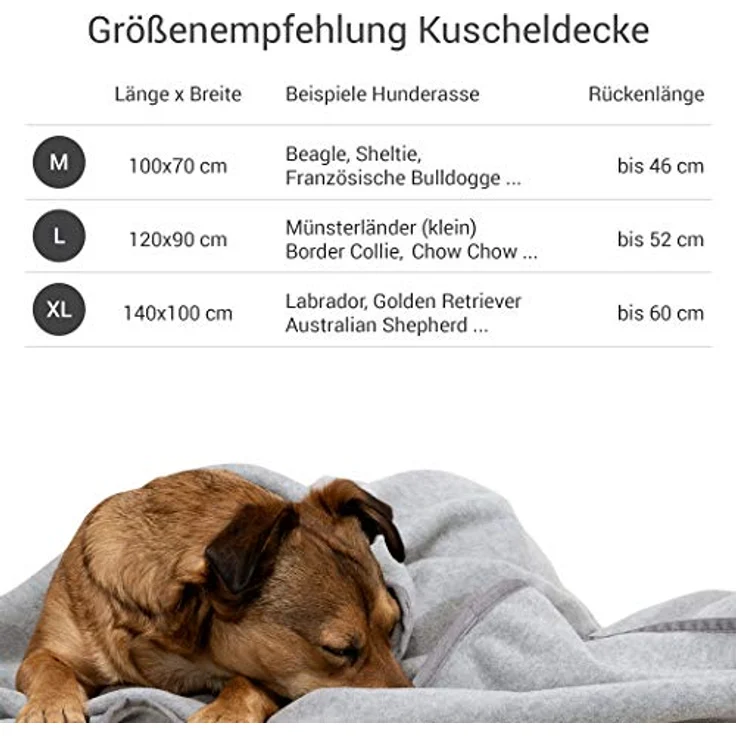 Doctor Bark | kuschelige Hundedecke waschbar bis 95°C, hygienische, weiche Fleecedecke für Sofa und Hundebett, Flauschige Haustierdecke - Made in Germany (M - 100x70 cm/Hellgrau) – Bild 5