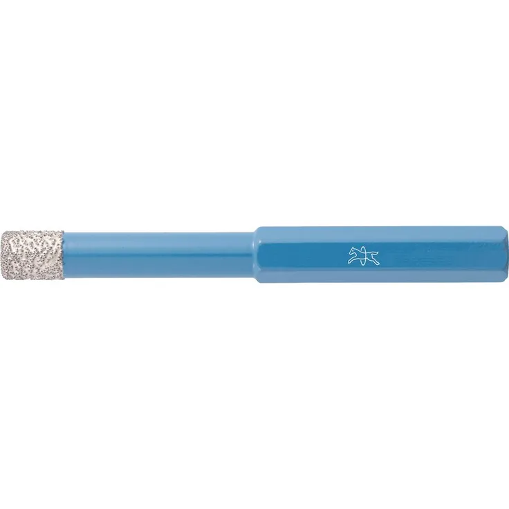 PFERD TOOLS DPD 8 FL HEX 68300114, Diamant-Trockenbohrer 8mm mit Sechskantschaft und Selbstkühlungseffekt für Fliesenbohrungen