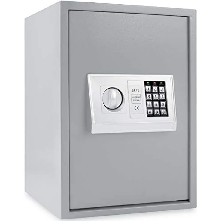 KESSER Elektronischer Safe Tresor Geldschrank Wandtresor Wandsafe 50x35x34,5 Silber – Bild 9