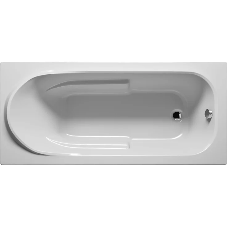 Riho Columbia, rechteckige Einbaubadewanne für 1 Person, weiß