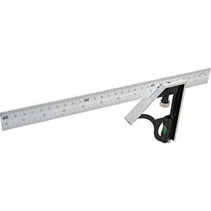 Silverline Profi Kombinations-Anschlagwinkel 150 mm, gehärteter Stahl mit Wasserwaage und metrischen/zölligen Einteilungen – Bild 3