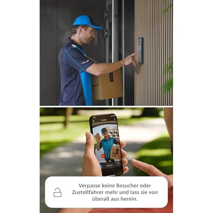 Ring Intercom Video (2025), intelligente Türsprechanlage mit Video-Streaming, Sprachsteuerung über Alexa, virtuelle Schlüssel und Fernzugriff, zur Selbstinstallation – Bild 3