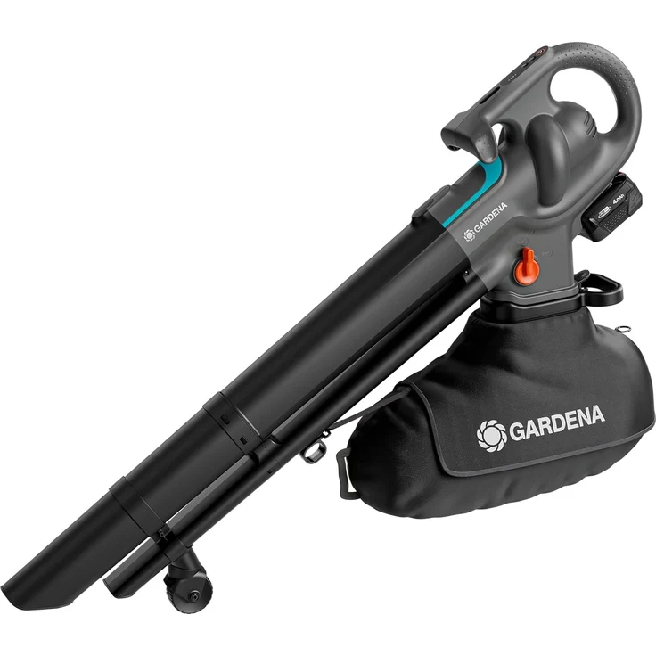 Gardena Akku-Laubsauger/-Bläser PowerJetCollect 18V P4A, kabelloses Multifunktionswerkzeug mit Saug- und Blasfunktion, inkl. Schultergurt und PowerBoost-Modus, Metall-Laufrad, 360-Grad-Rad, P4A Ready-To-Use Set – Bild 1