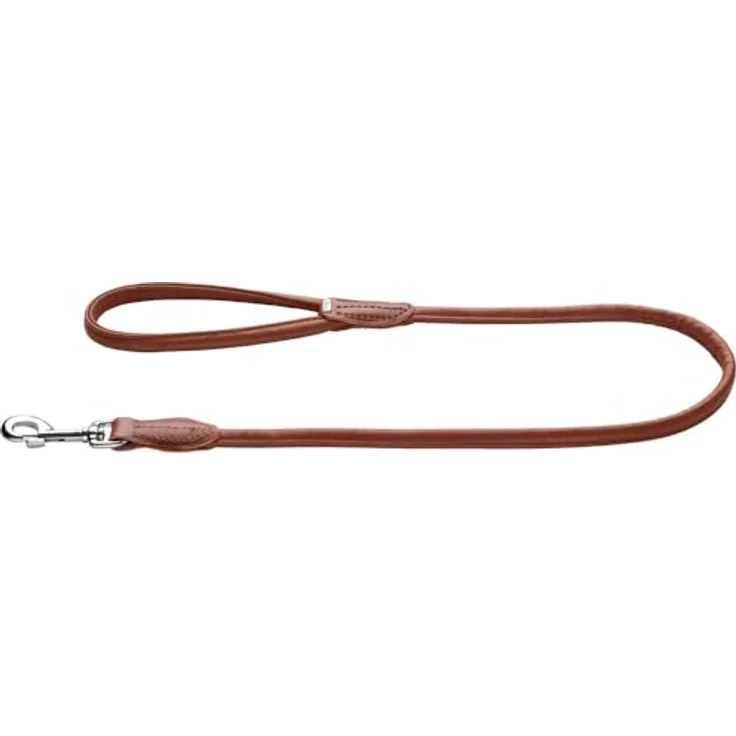 Hunter Tierbedarf Hundeleine Führleine Round & Soft Canadian Up cognac - Premiumleder aus ökologischer Herstellung, reißfeste Nyloneinlage, Made in Germany – Bild 2