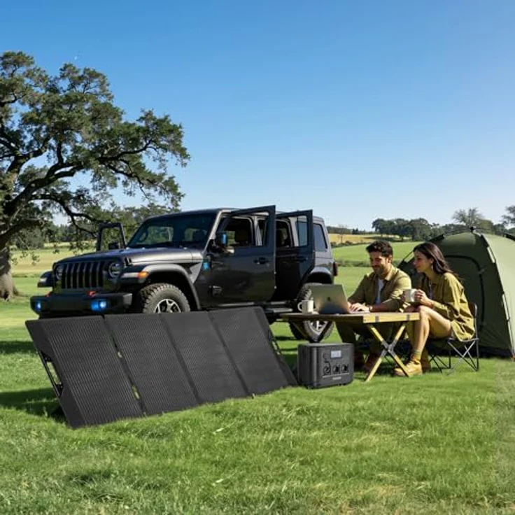 VEVOE Tragbare Powerstation M9, 1200-W-Solargenerator mit 806-Wh-LiFePO4-Akku und 200-W-Solarpanel, Notstromaggregat mit 9 Ausgängen für Camping und Notfälle – Bild 8