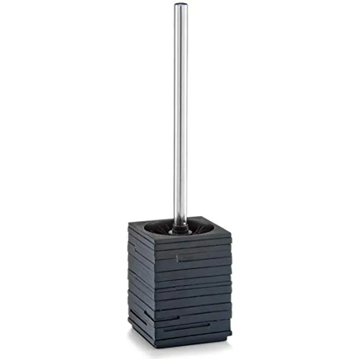 Zeller 18319 WC-Bürste Schiefer, Polyresin, 9,5 x 9,5 x 38,5 cm, schwarz, 1 - Pack
