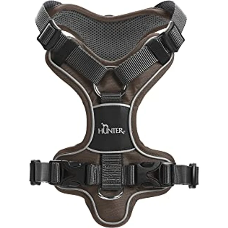 HUNTER DIVO Hundegeschirr, S, 45-56 cm, braun/grau – Bild 2