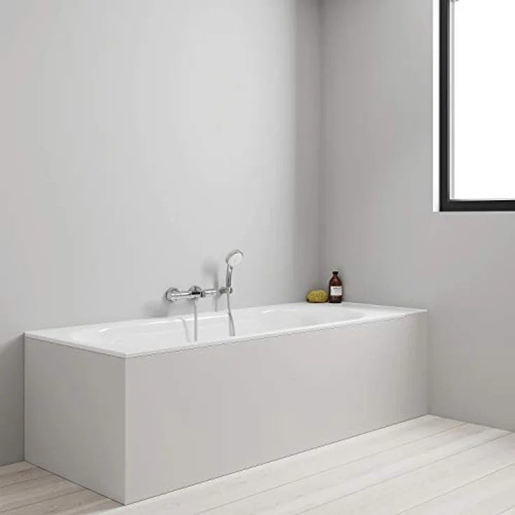 GROHE Grohtherm 800 Cosmopolitan - Thermostat-Wannenbatterie (S-Anschlüsse, mit ergonomischem Metallgriff & Spartaste, Umstellung: Wanne/Dusche), chrom, 34766000 – Bild 4