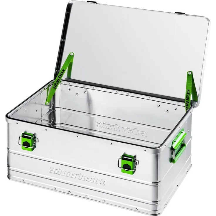 ALUTEC München Werkzeugbox ALUTEC Aluminiumbox Starbox 50 (585x390x270mm), 50 l, aus hochwertigem Aluminium, stoß- und formbeständig, spritzwassergeschützt