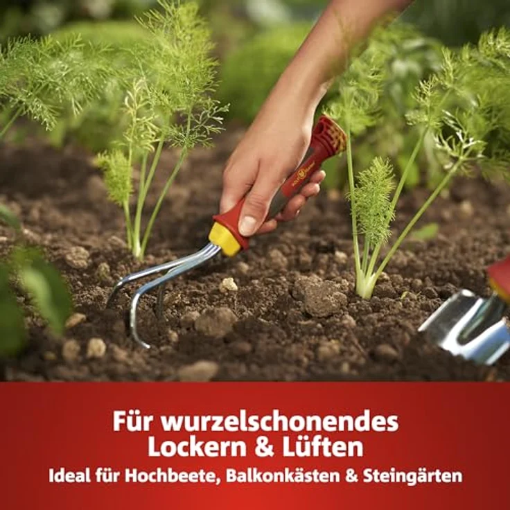 WOLF Garten Handgrubber KA-2K, Wurzelschonendes Lockern und Lüften mit ergonomischem Griff, 7 cm Arbeitsbreite, MADE IN GERMANY – Bild 2