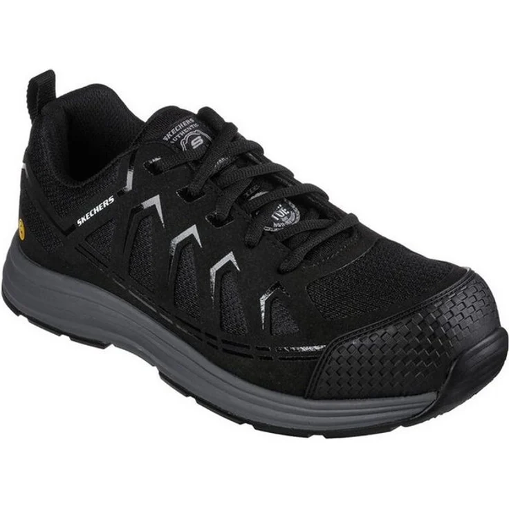 Skechers MALAD II Sicherheitsschuh, Herren Arbeitsschuh mit Durchtrittshemmung und Zehenschutzkappe, blau – Bild 1