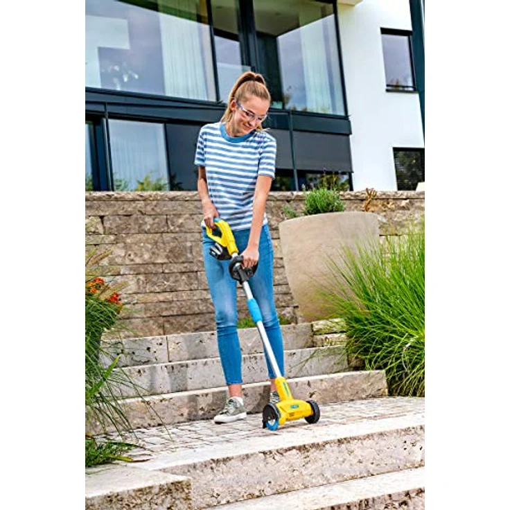 GLORIA WeedBrush li-on, Fugenkratzer mit Akku Betrieb, Unkrautbürste, zwischen Terrassenplatten reinigen, inkl. Stahldraht-Fugenbürste, 18V BOSCH Akku erforderlich – Bild 6