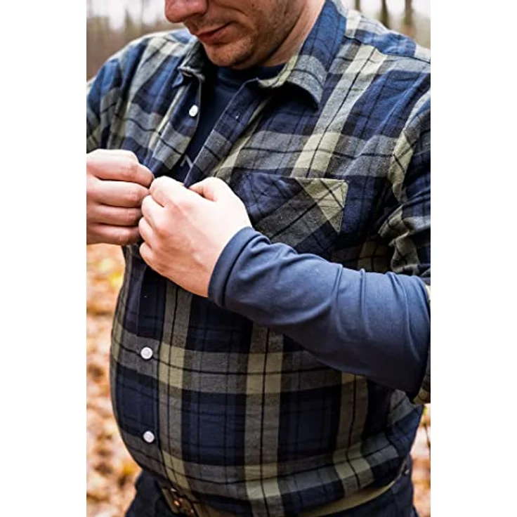 Flanellhemd Holzfällerhemd mehrfarbig blau-grün M-50 – Bild 7