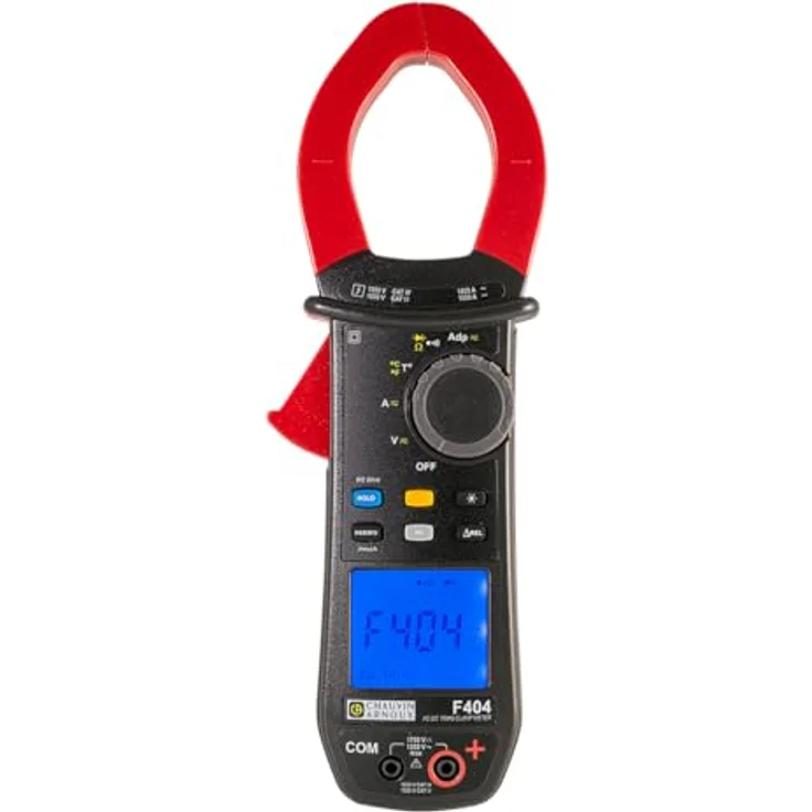 Chauvin Arnoux F404, digitale Stromzange IP54, CAT III 1500 V, CAT IV 1000 V, TRMS, 1000 A AC/DC, temperaturbeständig – Bild 1