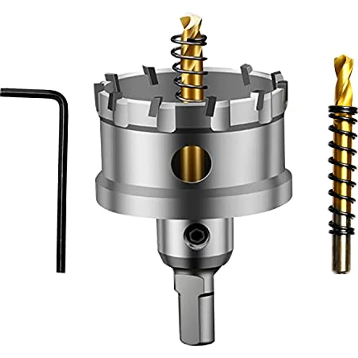 ASNOMY 50mm TCT Hartmetall-Lochsäge, leistungsfähiger Lochöffner für Edelstahl und Metall, ideal für Tischbohrmaschinen und Elektrowerkzeuge – Bild 1