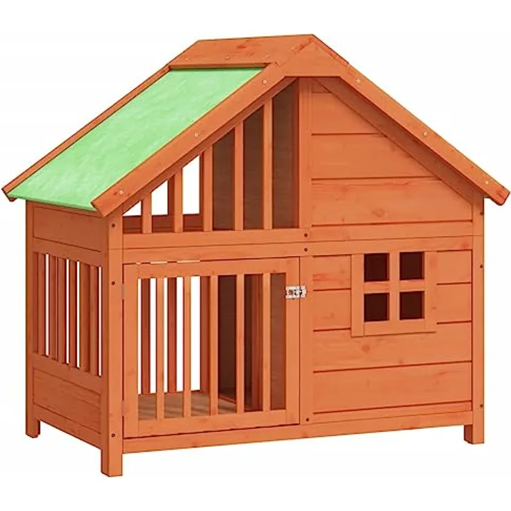 vidaXL Hundehütte Braun 96x60,5x87 cm Massivholz Kiefer