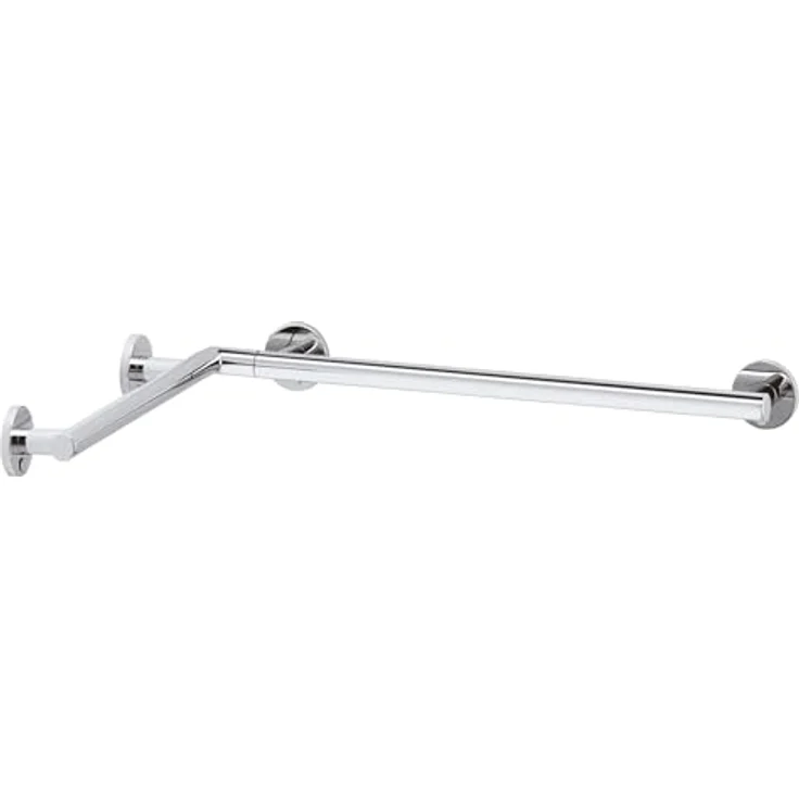 Keuco Handlauf Plan Care 34911, Chrom, ergonomischer Dusch- und Badewannenhandlauf mit verdeckten Befestigungen, 597 mm – Bild 1