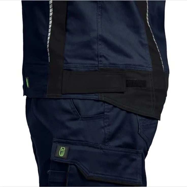 Leibwächter Arbeitsjacke Flex-Line Herren Arbeitsjacke, Reflektoren, Verstellbarer Jackensaum, Belüftungsösen, Schwarz – Bild 3