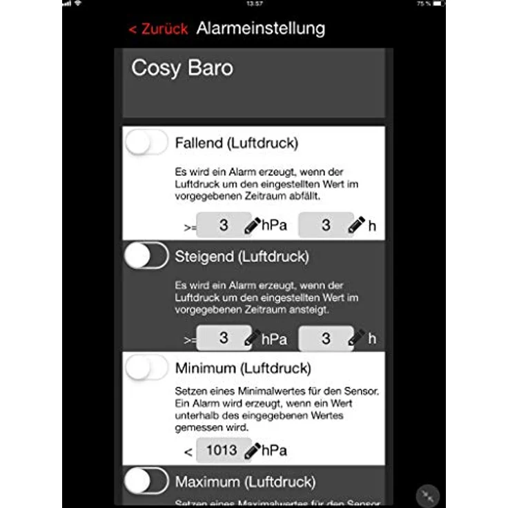 TFA Cosy Baro, Funk-Wetterstation mit digitalem Barometer, Thermometer und Hygrometer, Schwarz, SmartHome-fähig – Bild 6