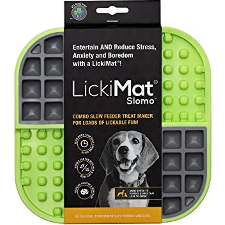 LickiMat Slomo Grün, langsamer Futterspender für Hunde