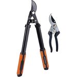 BLACK+DECKER Astscheren - 2 Stück - Astschere 53,3 CM - Gartenschere 20,3 CM - Schwarz/Orange - Preisvergleich