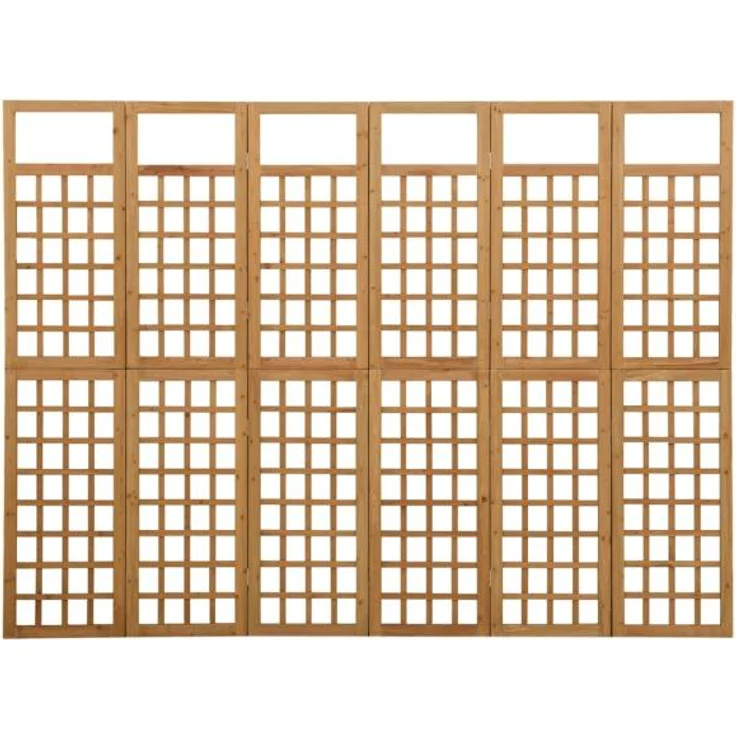 VidaXL 6-tlg. Paravent-Spalier Massivholz Tanne 242,5x180 cm – Bild 1